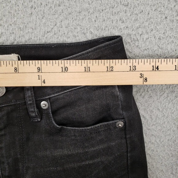 GAP Jeans Womens 24P‎ Petite Black Curvy Trye Skinny Corset Ankle Distressed - Picture 13 of 13